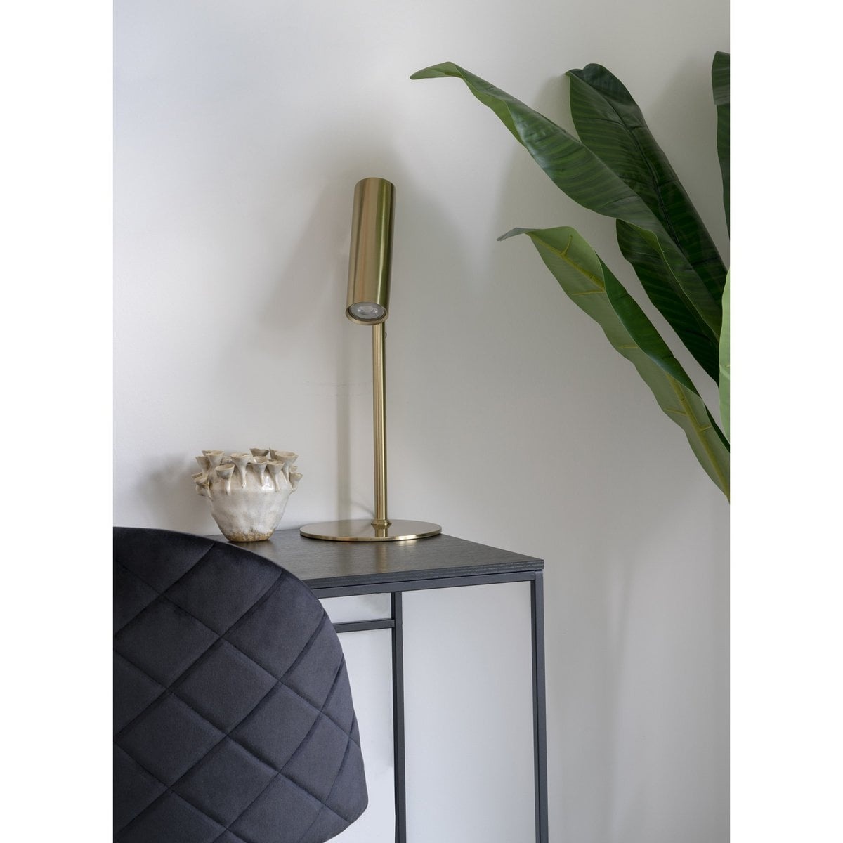 House Nordic ApS Geneve Bureaustoel - Zwart fluweel, zwarte poten, 55x55x73 cm