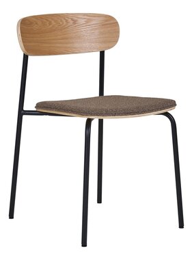 House Nordic ApS Estepona Eetkamerstoel - Naturel/Bruin/Zwart, 51x47x77cm - Set van 2