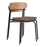 House Nordic ApS Estepona Eetkamerstoel - Naturel/Bruin/Zwart, 51x47x77cm - Set van 2