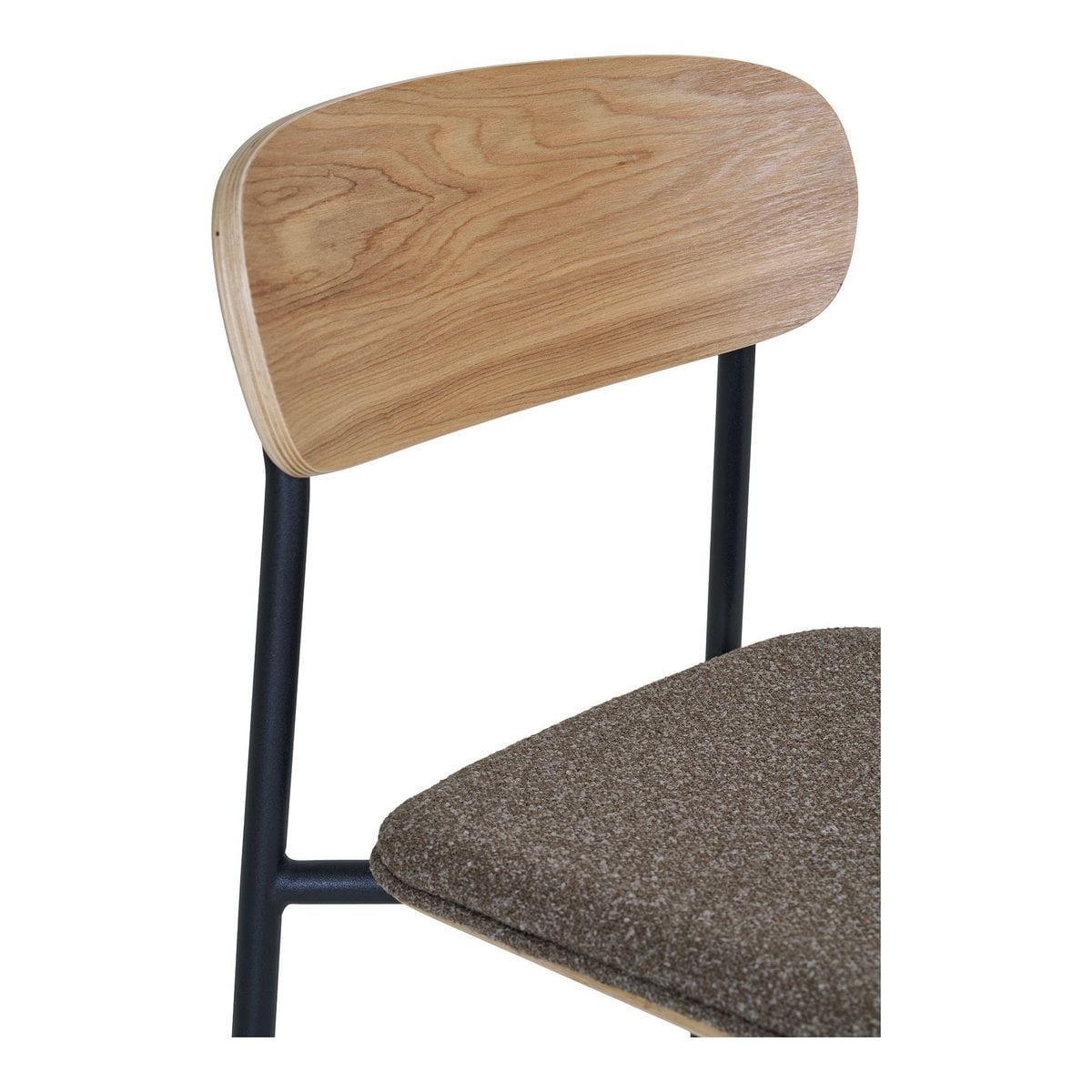 House Nordic ApS Estepona Counter Chair - Natuur/Bruin/Zwart, Staal, Polyester, Multiplex, 49x42,5x95cm - set van 2