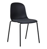 House Nordic ApS Madalena Eetkamerstoel - Zwart, 53x50x85cm - Set van 2