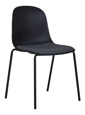 House Nordic ApS Madalena Eetkamerstoel - Zwart, 53x50x85cm - Set van 2