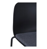 House Nordic ApS Madalena Eetkamerstoel - Zwart, 53x50x85cm - Set van 2