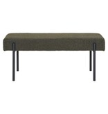 House Nordic ApS Swindon Bank - Donkergroen, Staal, Stof, Multiplex, 100x36x42.5cm