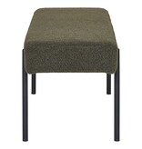 House Nordic ApS Swindon Bank - Donkergroen, Staal, Stof, Multiplex, 100x36x42.5cm