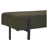 House Nordic ApS Swindon Bank - Donkergroen, Staal, Stof, Multiplex, 100x36x42.5cm