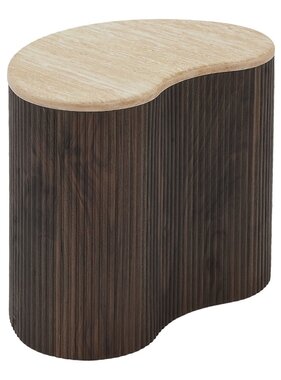 House Nordic ApS Cadiz Bijzettafel - Donkerbruin, MDF/Decorpapier, 50x33x44 cm