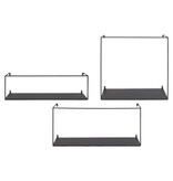 House Nordic ApS Ulmo Wall Plank - Zwart, staal - set van 3