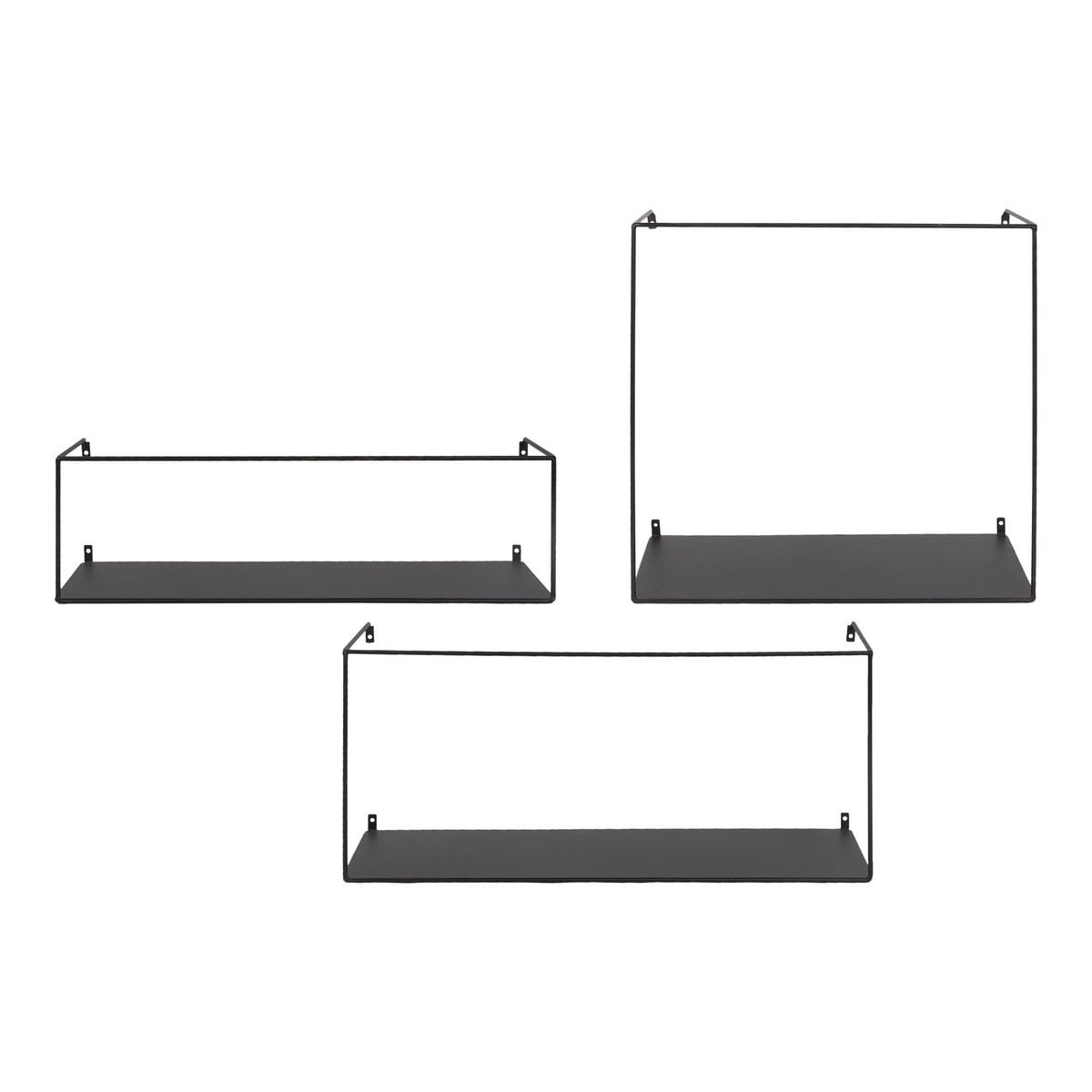 House Nordic ApS Ulmo Wall Plank - Zwart, staal - set van 3