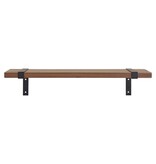 House Nordic ApS Luxor wandplank - Natuurlijk/zwart, MDF/Ash -fineer/metaal, 50x15x10 cm