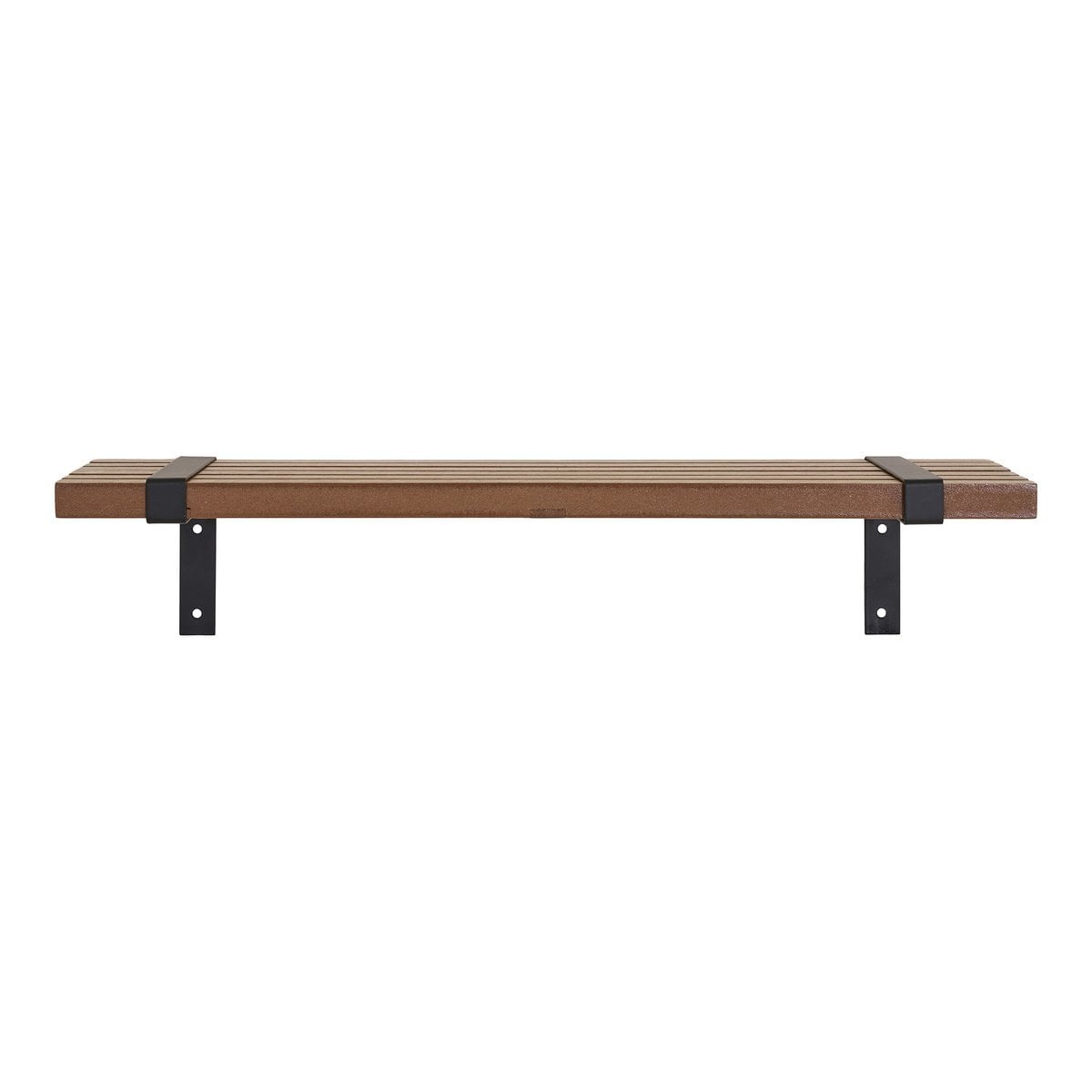 House Nordic ApS Luxor wandplank - Natuurlijk/zwart, MDF/Ash -fineer/metaal, 50x15x10 cm