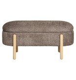 House Nordic ApS Branca Bench - Brown/Natural, polyester/schuim/multiplex, 98x41x48 cm
