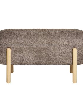 House Nordic ApS Branca Bench - Brown/Natural, polyester/schuim/multiplex, 98x41x48 cm