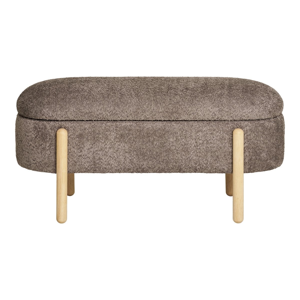 House Nordic ApS Branca Bench - Brown/Natural, polyester/schuim/multiplex, 98x41x48 cm