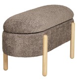 House Nordic ApS Branca Bench - Brown/Natural, polyester/schuim/multiplex, 98x41x48 cm