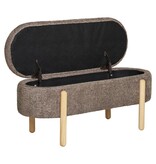 House Nordic ApS Branca Bench - Brown/Natural, polyester/schuim/multiplex, 98x41x48 cm