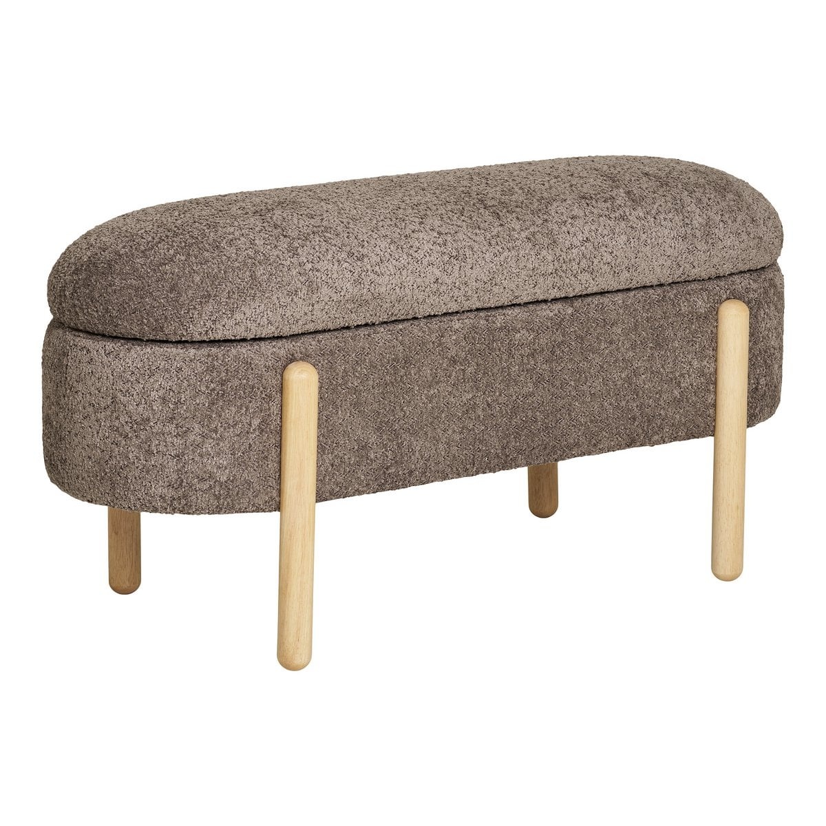 House Nordic ApS Branca Bench - Brown/Natural, polyester/schuim/multiplex, 98x41x48 cm