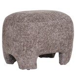 House Nordic ApS Nazare Pouf - Beige, polyester/schuim/multiplex, 53x41x38 cm