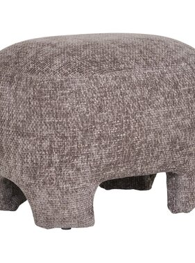 House Nordic ApS Nazare Pouf - Beige, polyester/schuim/multiplex, 53x41x38 cm