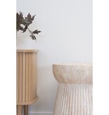 House Nordic ApS Bonn Bijzettafel - Natuurlijk, Fiberclay met groefontwerp, ø37x43 cm