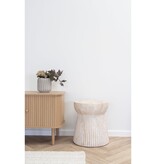 House Nordic ApS Bonn Bijzettafel - Natuurlijk, Fiberclay met groefontwerp, ø37x43 cm