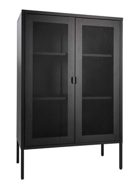 House Nordic ApS Melbourne Vitrinekast - Staal, Zwart - 80x40x120 cm
