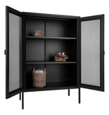 House Nordic ApS Melbourne Vitrinekast - Staal, Zwart - 80x40x120 cm