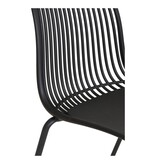 House Nordic ApS Branson Garden Chair - Zwart, stapelbaar, 55x46,5x82 cm - set van 4