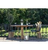 House Nordic ApS Branson Garden Chair - Zwart, stapelbaar, 55x46,5x82 cm - set van 4