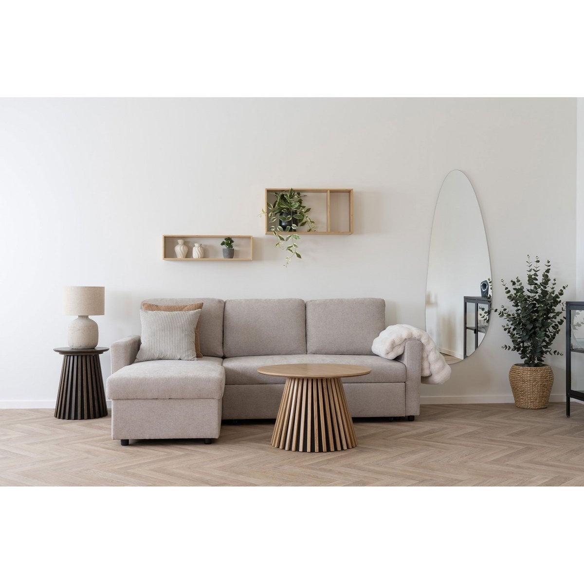 House Nordic ApS Ember Wandplank - Naturel, Bamboe, 70x15x35,5 cm