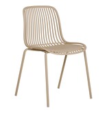 House Nordic ApS Branson Garden stoel - zand, stapelbaar, 55x46,5x82 cm - set van 4