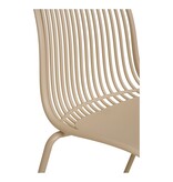 House Nordic ApS Branson Garden stoel - zand, stapelbaar, 55x46,5x82 cm - set van 4