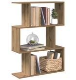 VidaXL Kamerscherm / boekenkast 3-laags 70x24x97 cm hout artisanaal
