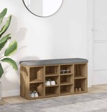 VidaXL Schoenenbank 82x32x45,5 cm bewerkt hout artisanaal eikenkleur