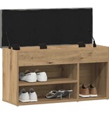 VidaXL Schoenenbank 82x32x45,5 cm bewerkt hout artisanaal eikenkleur