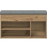 VidaXL Schoenenbank 82x32x45,5 cm bewerkt hout artisanaal eikenkleur