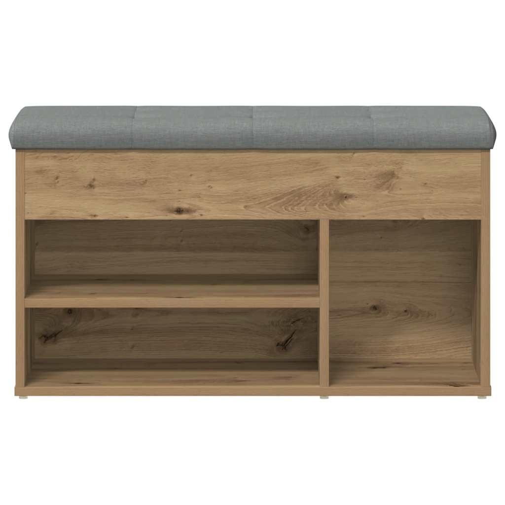 VidaXL Schoenenbank 82x32x45,5 cm bewerkt hout artisanaal eikenkleur