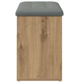 VidaXL Schoenenbank 82x32x45,5 cm bewerkt hout artisanaal eikenkleur