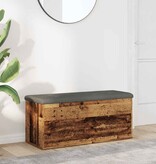 VidaXL Opbergbankje 102x42x45 cm bewerkt hout oud houtkleurig