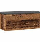 VidaXL Opbergbankje 102x42x45 cm bewerkt hout oud houtkleurig