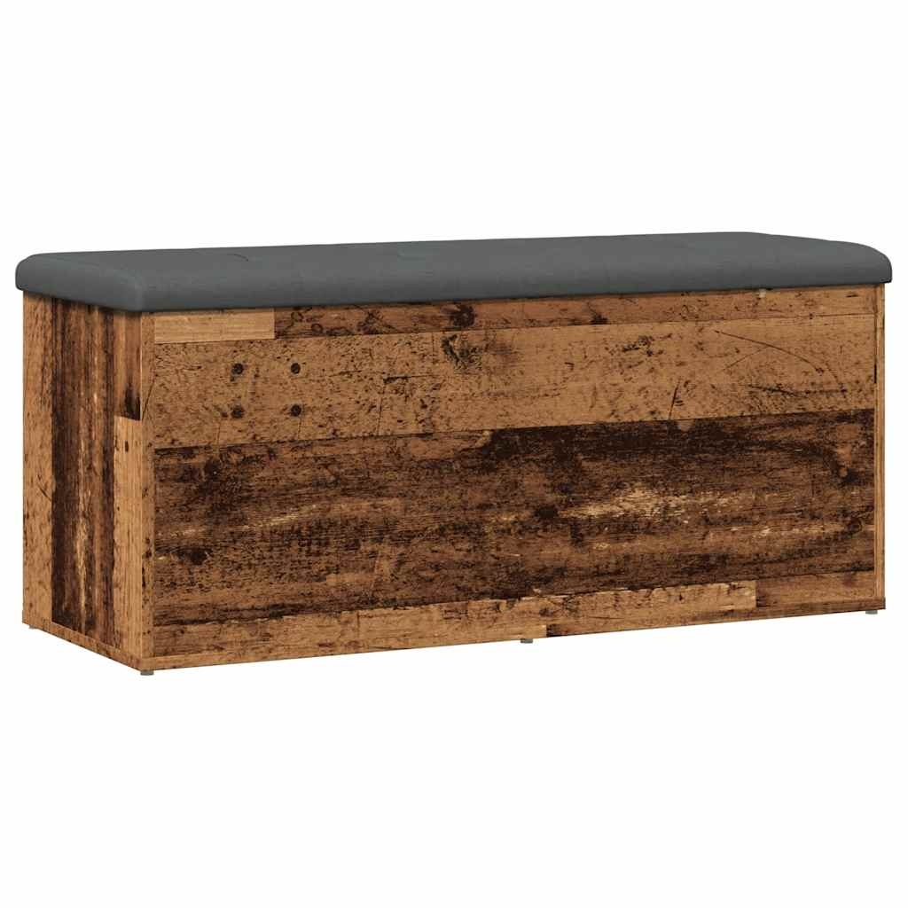 VidaXL Opbergbankje 102x42x45 cm bewerkt hout oud houtkleurig