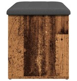 VidaXL Opbergbankje 102x42x45 cm bewerkt hout oud houtkleurig