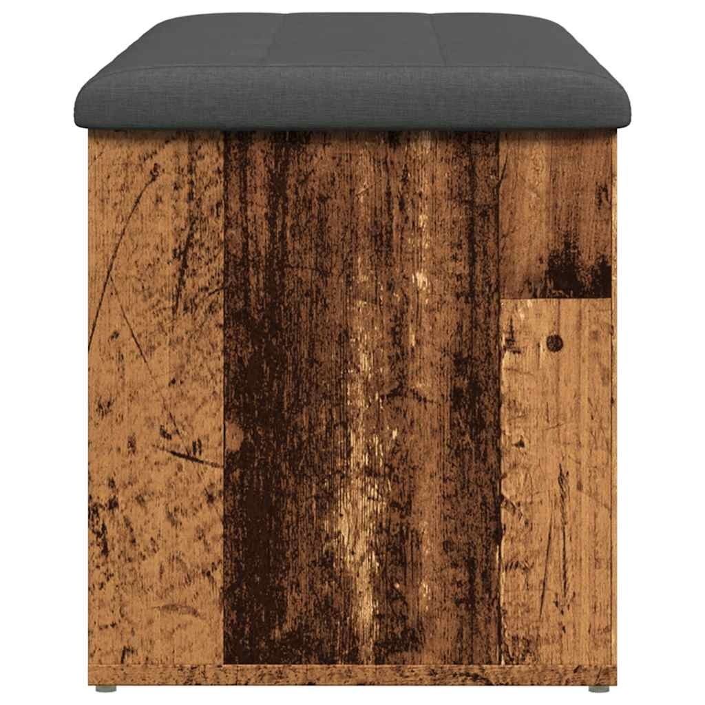 VidaXL Opbergbankje 102x42x45 cm bewerkt hout oud houtkleurig