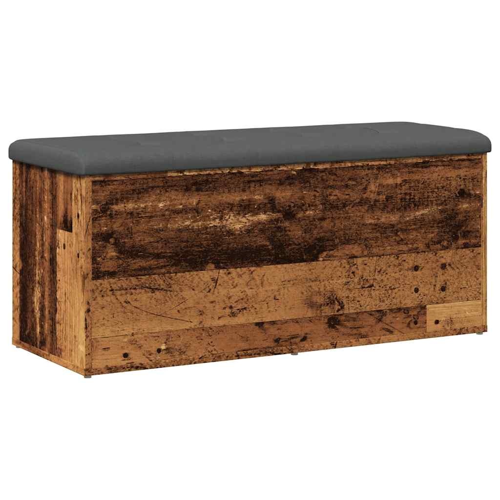 VidaXL Opbergbankje 102x42x45 cm bewerkt hout oud houtkleurig