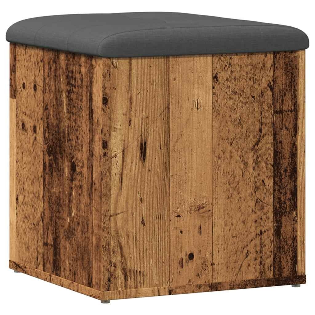VidaXL Opbergbank 42x42x45 cm bewerkt hout oud houtkleurig
