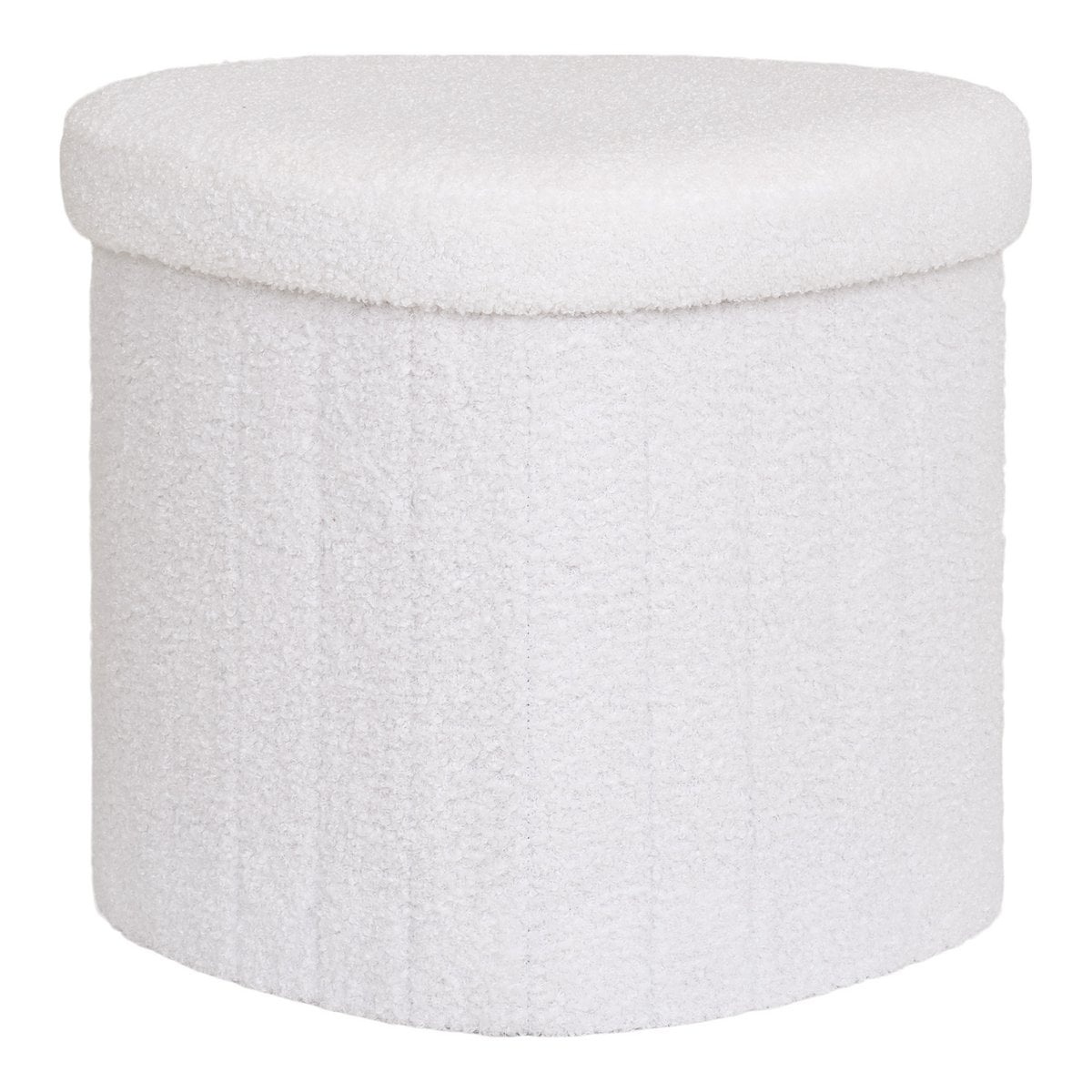 House Nordic ApS Medford Pouf - Wit, polyester/schuim/multiplex, 36,5x42.5x37,5 cm