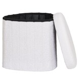 House Nordic ApS Medford Pouf - Wit, polyester/schuim/multiplex, 36,5x42.5x37,5 cm