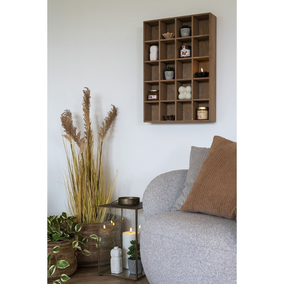 House Nordic ApS Moss Wandplank - Natuurlijk bruin, grenenhout, 44x10x63cm