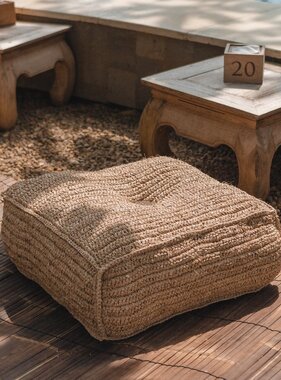 Soeji Poef | Zitzak PADAR gemaakt van Raffia