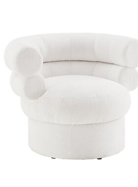 SalesFever Fauteuil bouclé stof wit
